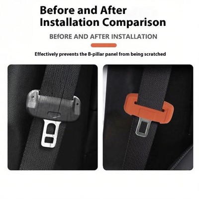 1/2Pcs Car Seat Belt Buckle Protector Cover Soft Silicone Anti-Collision Case