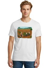 Coffee-Plantation-Workers Mens Graphic Tee, 100% Cotton, Casual Summer Wear