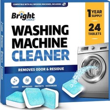 Washing Machine Cleaner Descaler 24 Pack - Deep Cleaning Tablets For HE Front