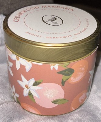 Neroli & Bergamot Soy Candle Cedar wood Mandarin 14 Hour Burn