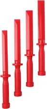 Plastic Razor Blade Scraper - 4-Piece Plastic Scraper Chisel Set, 3/4" to 1-1/2"