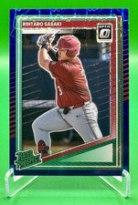 2025 Donruss Optic Baseball Rintaro Sasaki Rated Prospect Blue Velocity