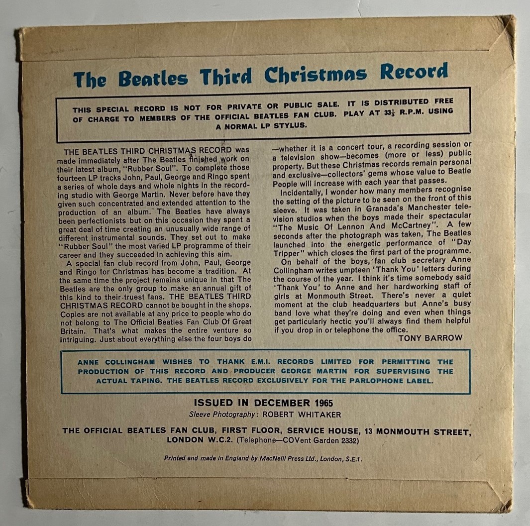 洋楽 The Beatles Third Christmas Record The Beatles Third Christmas Record 1963 7