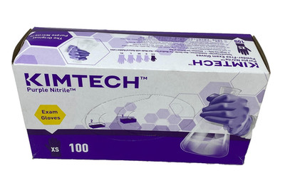 Kimtech Purple Nitrile Exam Gloves Powder-Free XS Extra Small, 100 Pcs