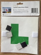 775  Learner new Driver Car Bike Safe L Plate red & green reversible Hook & Loop