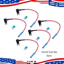 5PCS Micro2 Fuse Tap Mini Fuse Holder ADD-A-CIRCUIT Blade ATR 15A fuse 16 AWG