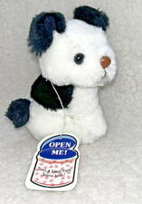 Russ Berrie Puppy Love small 5" puppy dog plush black white with tag 4914