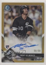 2018 Bowman Chrome Rookie Gold Refractor 50/50 Nick Delmonico Nicky Auto 0he4
