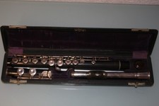 Carl Wilhelm Moritz Berlin Querflotte mit Koffer Rarität Selten Versilbert