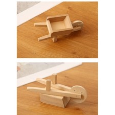 Kitchen Furnishings Wheelbarrow Cart Model Decorations Pretend Playset