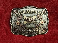 Rodeo  2024  X Treme Bronc Riding Champion Trophy Buckle  McAllen Texas  Rare  R66