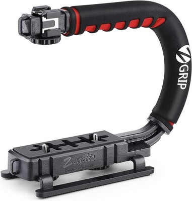 Video-Action-Stabilisierungsgriff mit Cold-Shoe Montage DSLR Kamera Camcorder
