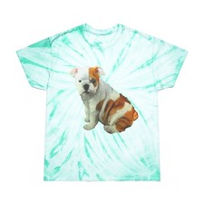 English Bulldog 'Bugsy' - Unisex Tie-Dye Tee, Cyclone