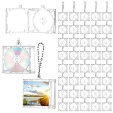 Clear Plastic Mini CD Cases PC CD Keychain Albums Bulk CD Storage Cases