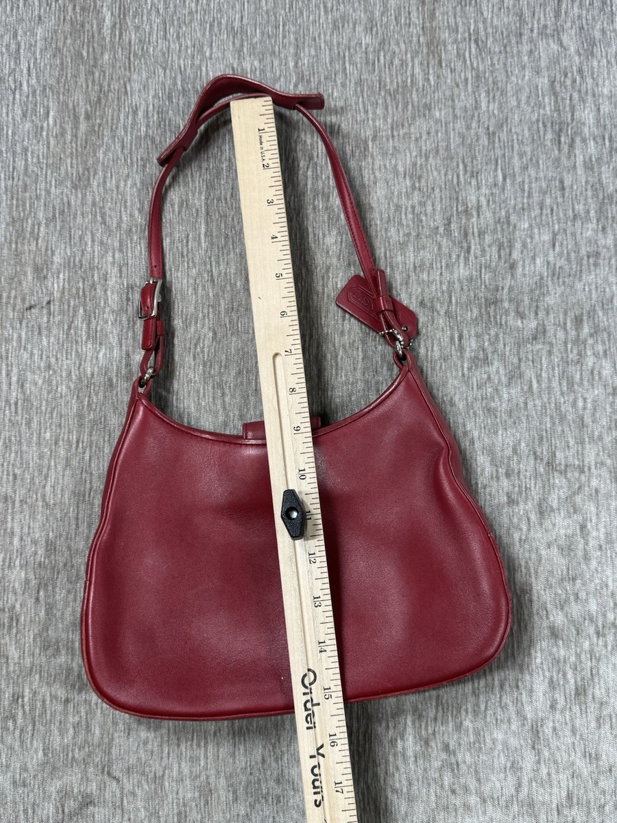 Vintage Coach Legacy Demi Small Hobo Bag Red Leather 8319 y2k
