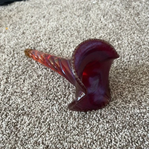 Vintage Fenton Amberina Vase