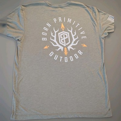 Born Primitive Outdoor T-Shirt Men's XL Green Short Sleeve Antler Graphic Used