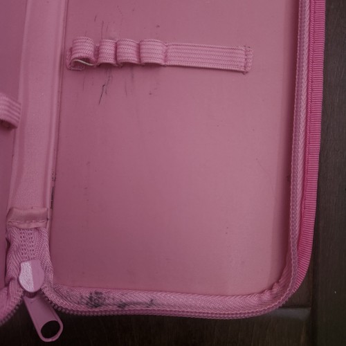 Vintage Hello Kitty Pencil Case Organizer Pink Zipper Wallet Sanrio 2004 (STAIN) - Afbeelding 12 van 12