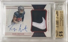 2017 National Treasures Rookie Patch Autographs Red Brand Logo #201 Ryan Switzer