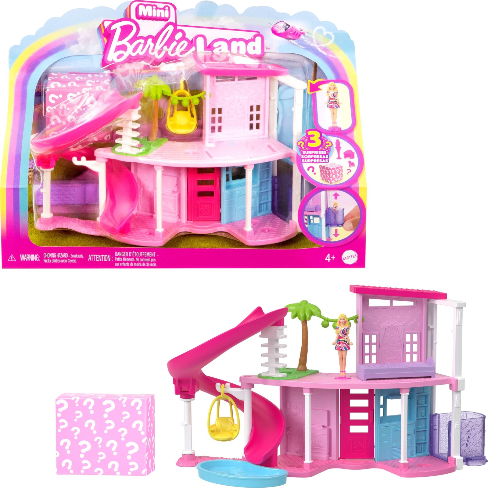 Barbie Mini BarbieLand Doll House Sets, Mini Dreamhouse with Surprise 1.5-inch