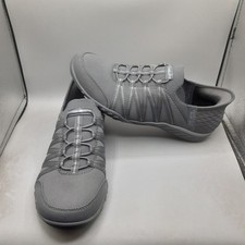 Skechers Breathe Easy Roll With Me Slip-ins Women's 9M Grey Charcoal A124