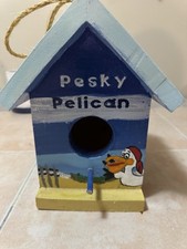 Vintage BIRDHOUSE Authentic The Pesky Pelican Folkart Handmade And Painted
