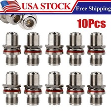 10 N Female to N jack Bulkhead Panel Mount Connector Waterproof RF Coax Adapter