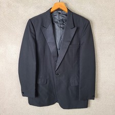 Raffinati Jacket Mens 44L Black Blazer Single Button Peak Lapel Formal Wedding