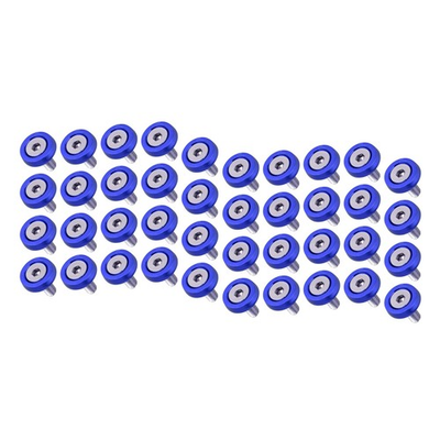 #ad 40PCS Blue WasherNuts Accessories Fender Bumper Washer Bolt Dress Up Kit z $14.95