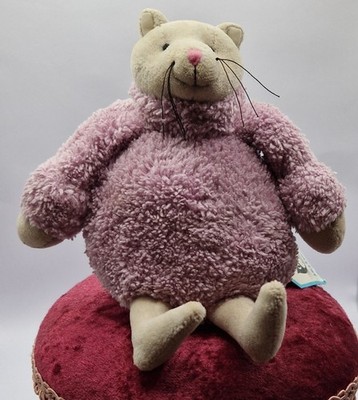 Rentner JELLYCAT lila POLONECK PEEKER KATZE MIT ETIKETT SEHR GUTER ZUSTAND sitzend 5,5'' LESEN