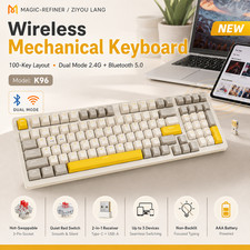 ⌨️⚡ZIYOU LANG K96 Wireless Mechanical Keyboard 100 Key Red Switch BT 2.4G