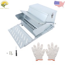 Automatic 20 lb Chicken Feeder Galvanized Steel Poultry Feeder 12 Chickens