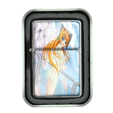 Windproof Refillable Oil Lighter with Gift Box Anime Design-007 Manga Girls