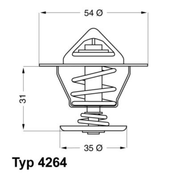 Wahler Thermostat KüHlmittel Mit Dichtung 87°C FüR VW Jetta II-image