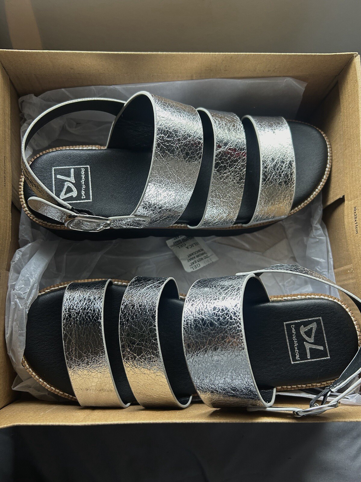 Dirty Laundry Silver Pendulum Platform Sandals - image 2