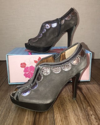 Leather Poetic License Tempt Me Pewter Pumps Women s Size 6.5 New In Box