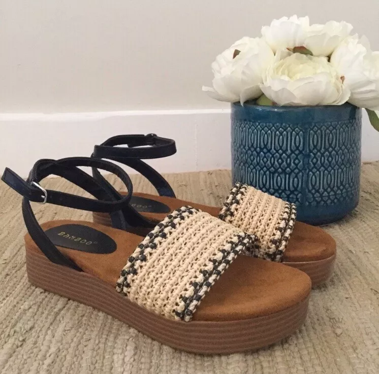 Bamboo platform best sale sandals