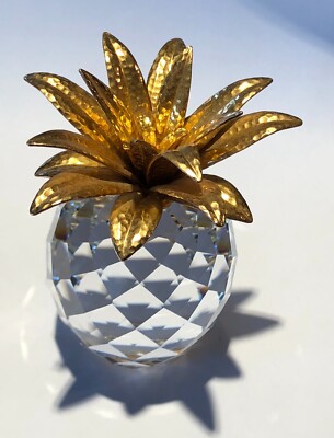 Swarovski Pineapple Large Gold Textured Leaf 7507 NR 105 001 / 010