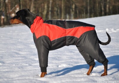 NEW Euro Dog Designs Dakota Dog Snow Suit 4-Legged Protection Winter Waterproof