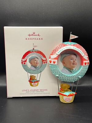 Hallmark Keepsake Ornament~Baby's First Christmas~Photo Holder~Dated 2018