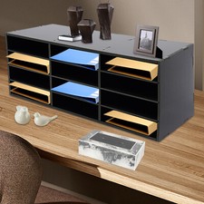 Home Office Wood Desk Organizer Desk Document Paper A4 File Tray Mail Sorter
