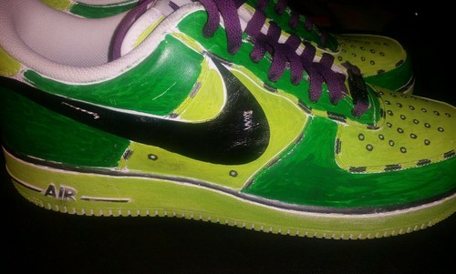 Nike AF1 82 2017 315122 -111 Personalizado Verde Zapatillas De Hombre Talla  14 | eBay