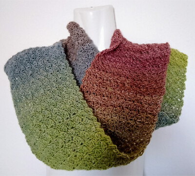 Weicher Schal in herbstlichen Farben, handgefertigt, ca. 225x17 cm, Unikat