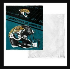 NFL Football Jacksonville Jaguars 50" x 60" Ultra Soft Sherpa Throw Lap Blanket