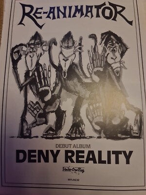 Vintage RE ANIMATOR DENY REALITY ADVERT A4 POSTER RAW MAGAZINE 