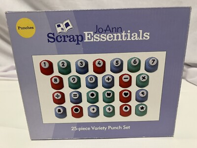 Numbers And Symbols Paper Punch Set JoAnn Scrap Essentials Cards Crafts