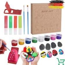 Schöne Steine bemalen HD Acryl Set Deko Basteln wasserfest Stein Glas Keramik