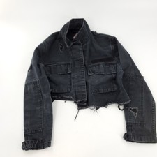 S8 Signature Light Denim Long Sleeve Cropped Jacket Womens Small