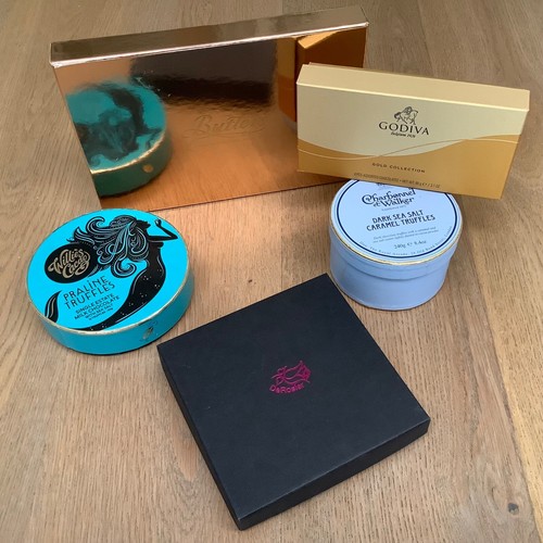 13 Packaging Boxes-Coach Prestat Charbonnel & Walker Godiva No7 Aqua di Parma - Picture 3 of 9