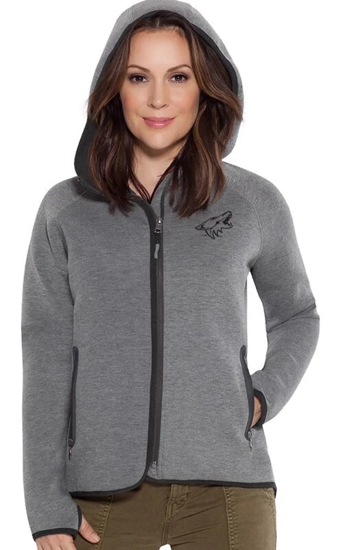 Chaqueta NHL Arizona Coyotes Drop Kick para mujer S o M gris táctil de Alyssa Milano Foto 2 de 4